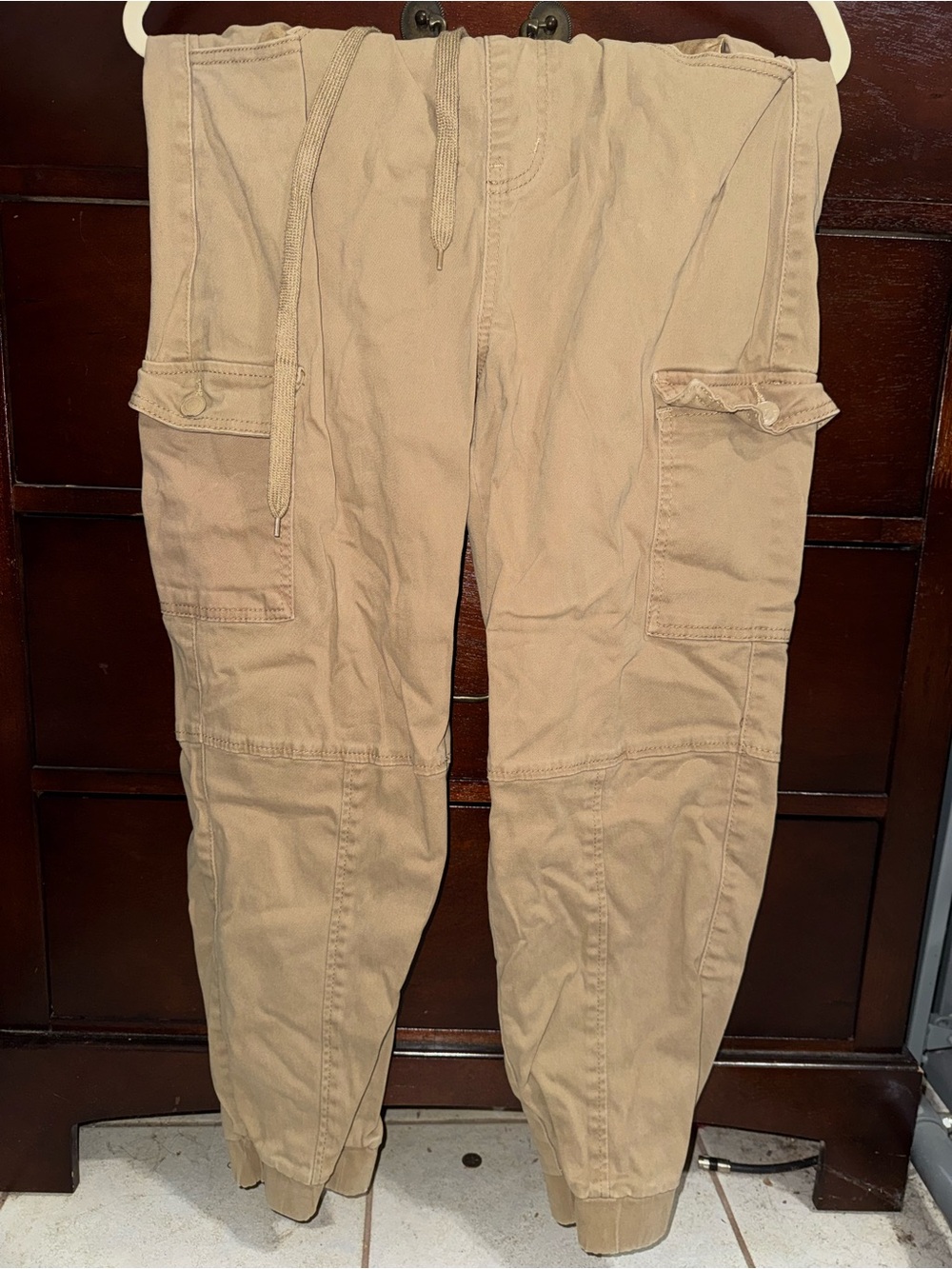 Women’s Cargo Jogger Pants in Khaki - Casual Utility Style